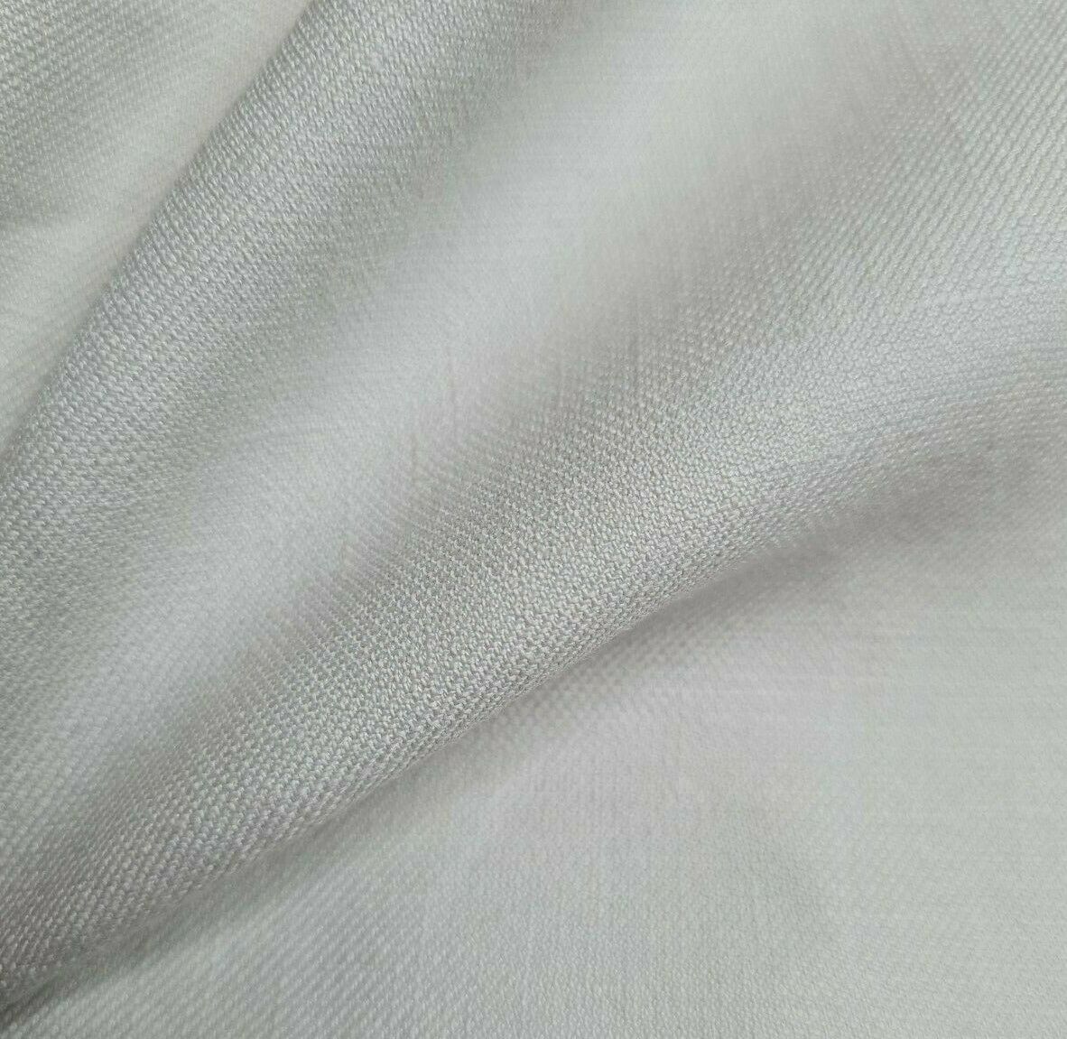 Linen Cotton Blend Fabric Cabbage White Colour 55" Wide Sold By The Metre
