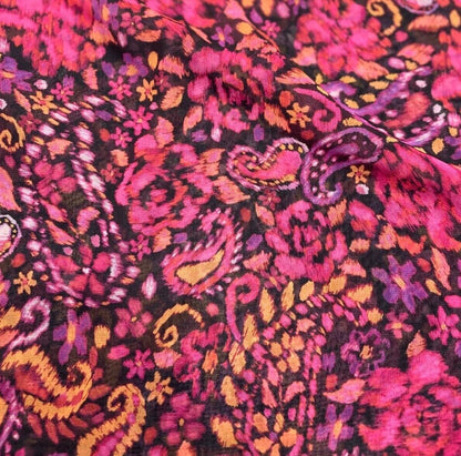 Chiffon Fabric Paisley Printed 55" Wide Sold By Metre