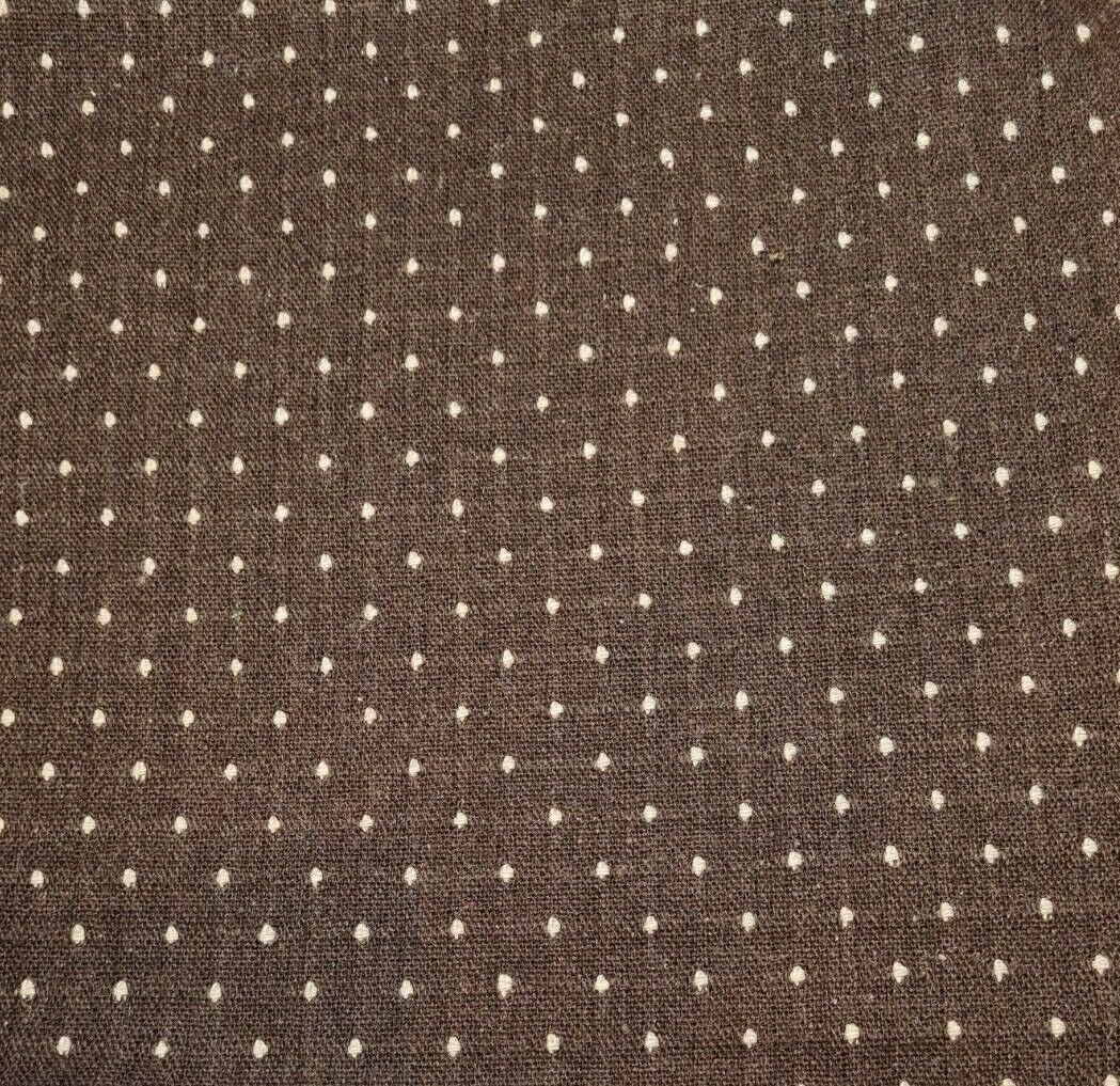 Wool Blend Fabric Spotted 55'' Wide Black and Brown Colours Sold By The Metre