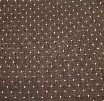 Wool Blend Fabric Spotted 55'' Wide Black and Brown Colours Sold By The Metre