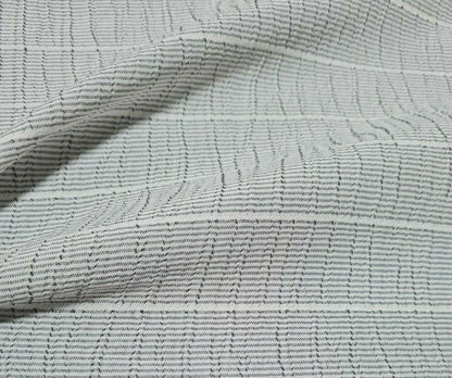 STRIPED AND CRINCKLED VISCOSE / POLYESTER FABRIC - SOLD BY THE METRE