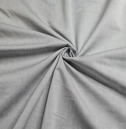 Cotton Shirt Fabric Light Grey Melange Non Stretch 55" Sold By Metre