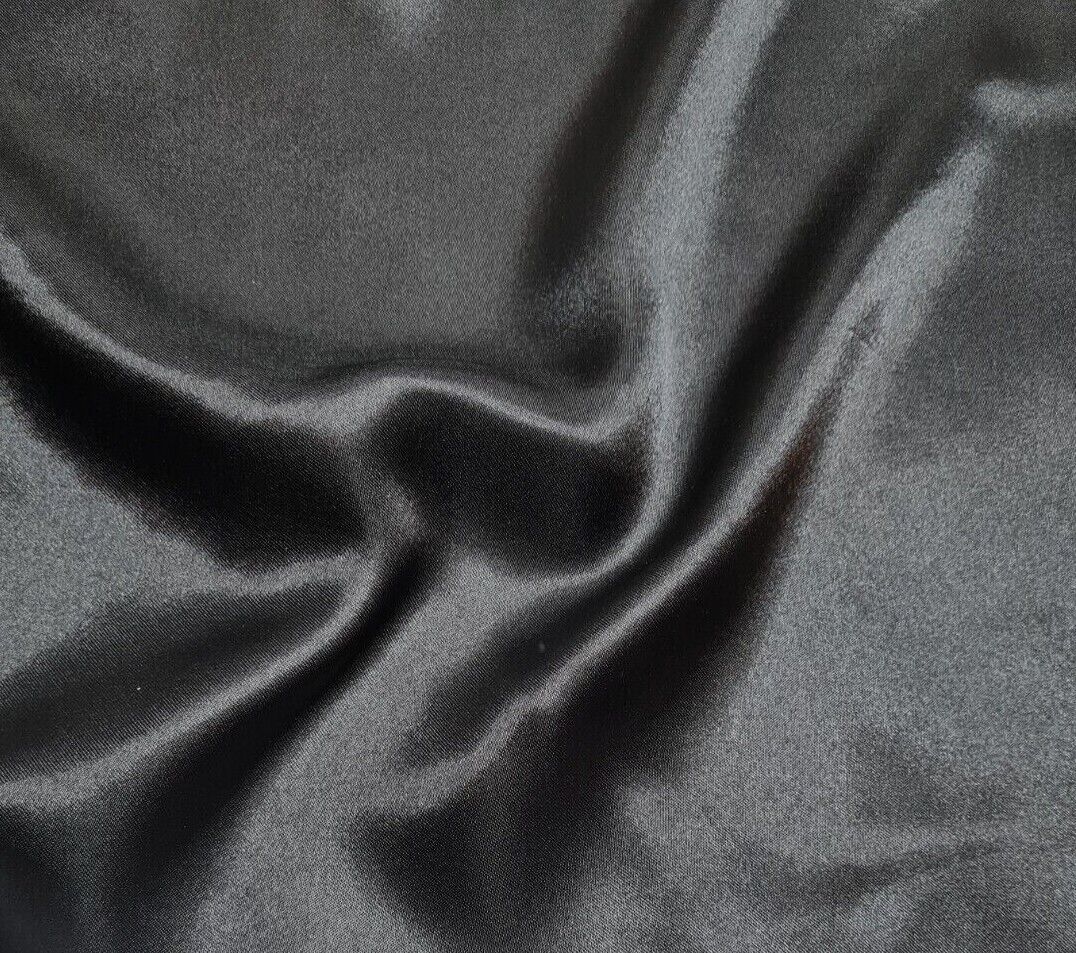 Plain Satin Fabric Dress & Craft Non Stretch 55" Wide Sold By Metre