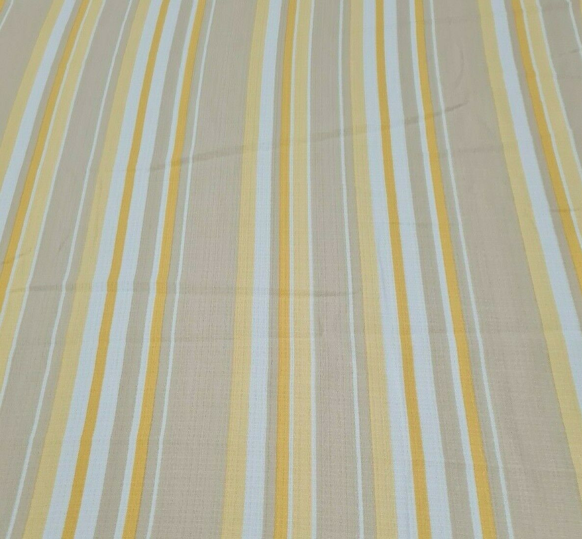 STRIPED LINEN LOOKING POLYESTER FABRIC-SOLD BY THE METRE