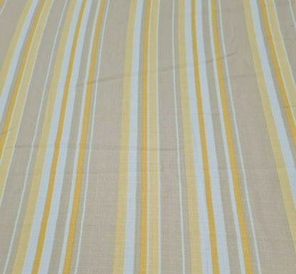 STRIPED LINEN LOOKING POLYESTER FABRIC-SOLD BY THE METRE