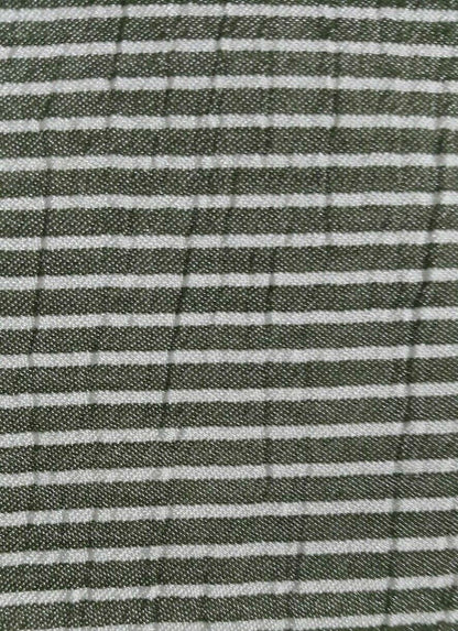 STRIPED VISCOSE / POLYESTER FABRIC - SOLD BY THE METRE