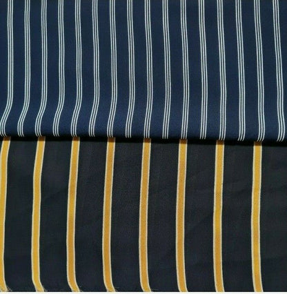 Chiffon Crepe Fabric Striped Dressmaking 55" Wide