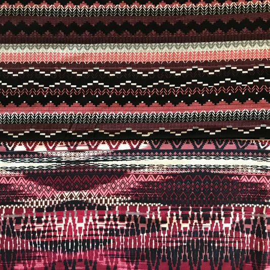 VISCOSE JERSEY FABRIC AZTEC PRINTED SOLD BY THE METRE A1-136