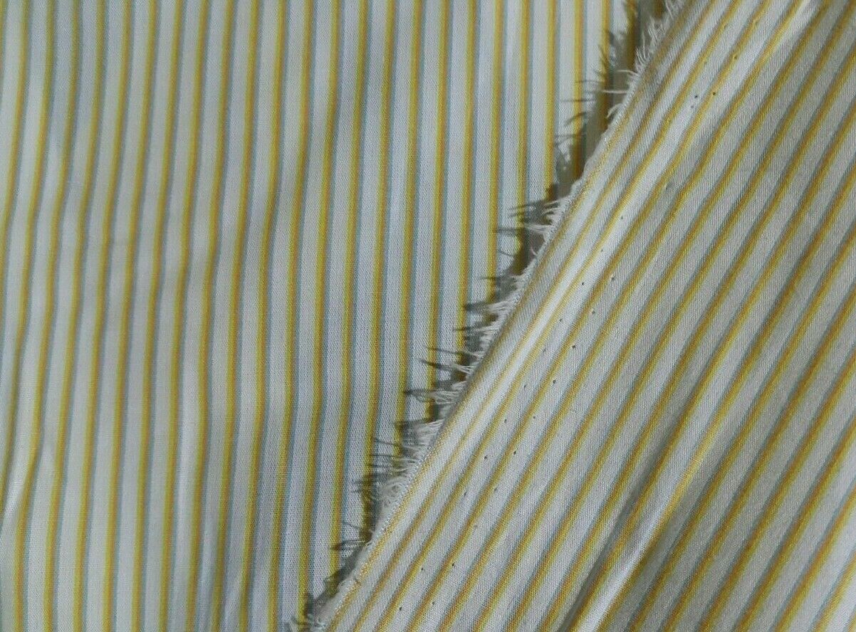 100% COTTON STRIPED SHIRT FABRIC SOLD BY THE METER