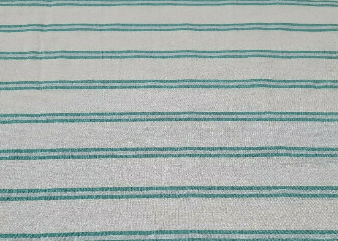 STRIPED THIN VISCOSE / POLYESTER FABRIC - SOLD BY THE METRE