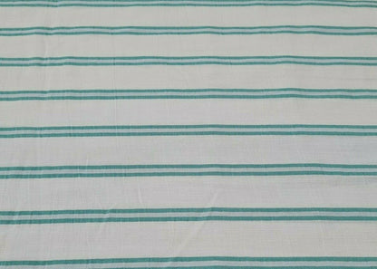 STRIPED THIN VISCOSE / POLYESTER FABRIC - SOLD BY THE METRE