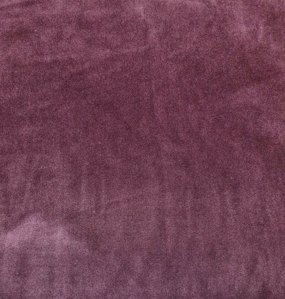 Cotton Velour Fabric Matte Plum Colour 55" Wide Sold By The Metre