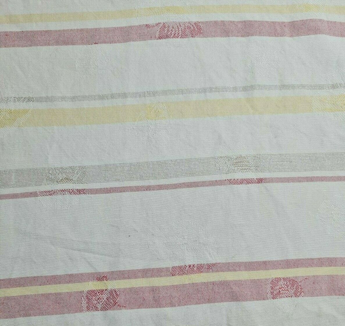 Cotton Fabric Lurex and Striped Vintage Looking 62"