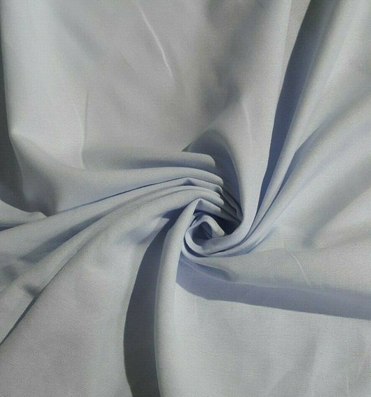 ICE BLUE POLYCOTTON FABRIC - SOLD BY THE MTRE