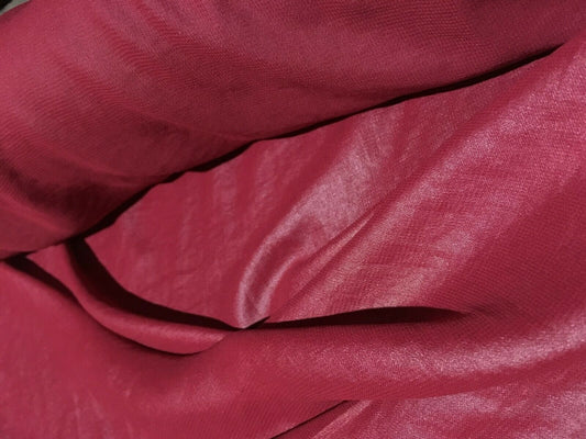 DARK RED BRIGHT CHIFFON FABRIC-SOLD BY THE METER