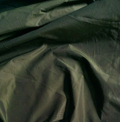 TINY STRIPED TAFFETA FABRIC KHAKI COLOUR - SOLD BY THE METER