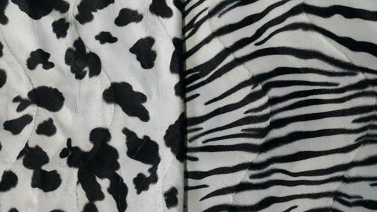 FABRIC ANIMAL PRINTED AND WAVY EFFETC SHORT FUR PLUSH JERSEY-SOLD BY THE METER