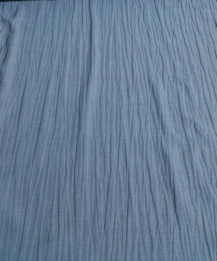 BLUE CRINKLED AND STRETCH VISCOSE POLYESTER FABRIC- SOLD BY THE METRE B3/215