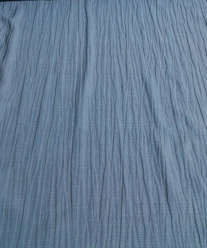 BLUE CRINKLED AND STRETCH VISCOSE POLYESTER FABRIC- SOLD BY THE METRE B3/215