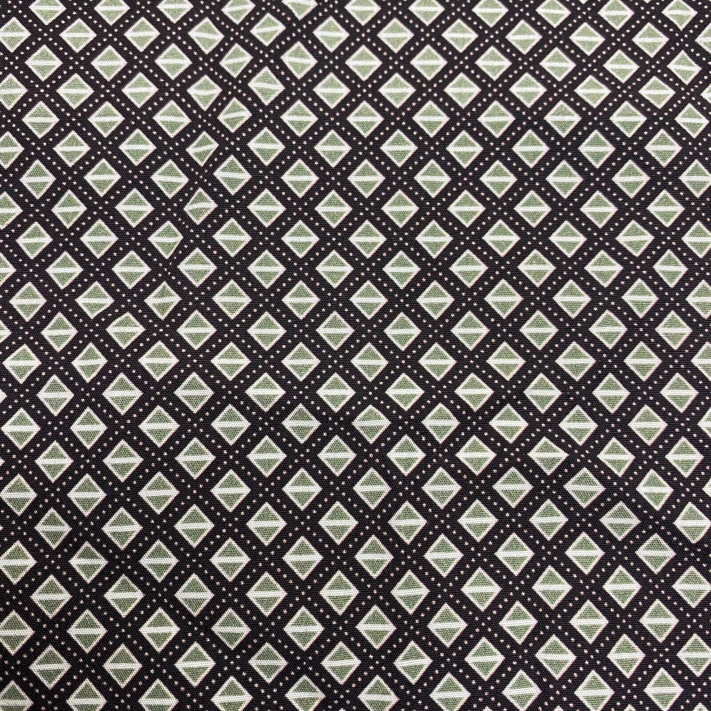 Cotton Popline Fabric Geometric Printed Non Stretch 55" Wide Sold By Metre