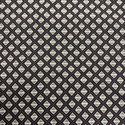 Cotton Popline Fabric Geometric Printed Non Stretch 55" Wide Sold By Metre
