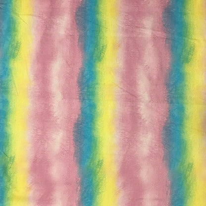 Cotton Twill Fabric Multicolour Rainbow Printed 45" Wide Sold By The Metre