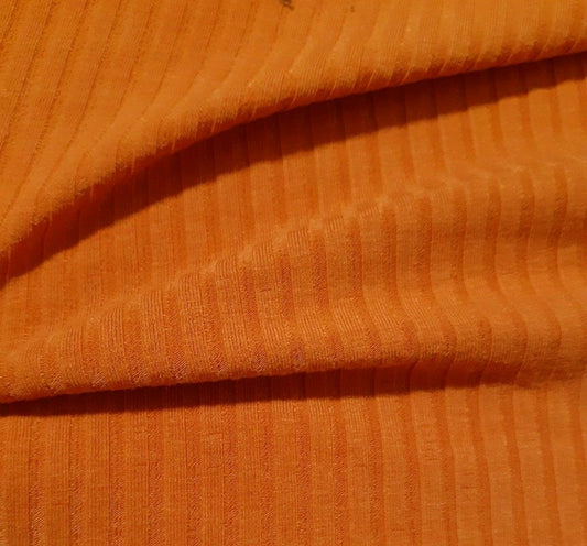 STRETCH VISCOSE POLYESTER RIB JERSEY FABRIC- SOLD BY THE METRE