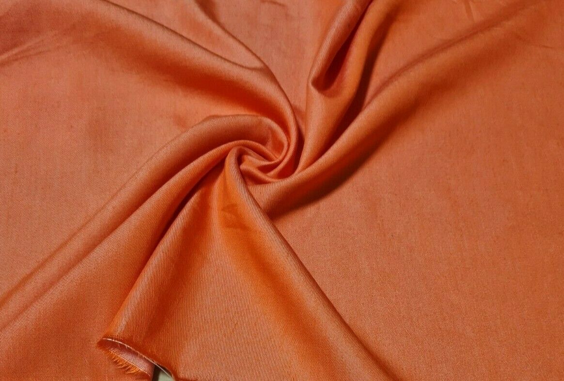 ORANGE COLOUR VISCOSE/POLYESTER FABRIC-SOLD BY THE METRE