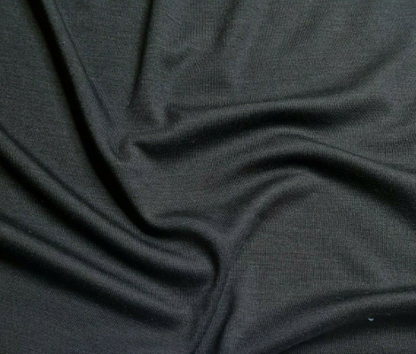 Wool Knit Fabric Black and Mocha Colours Dress Making T-Shirt 51" Wide 320 gsm
