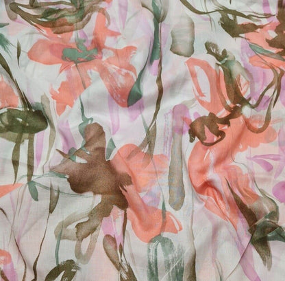 Cotton Voile Fabric Floral Printed 55" Wide