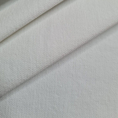 White Cotton Blend Fabric Woven 4 Way Stretch 47" Wide