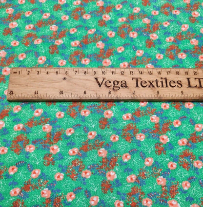 Egyptian Cotton Fabric Vintage Floral Printed 33" Wide Sold by the Metre