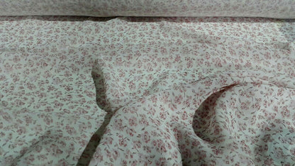 VISCOSE CHIFFON FABRIC FLORAL PRINTE -SOLD BY THE METER