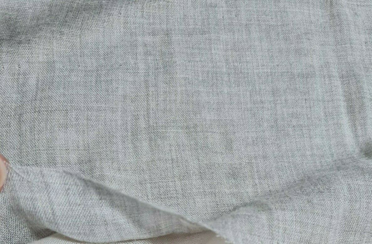 GREY MELANGE DOUBLE LAYERED VISCOSE FABRIC - SOLD BY THE METRE B3/210