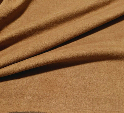 BROWN AND AUBERGINE VELOUR TOUCH JERSEY LYCRA FABRIC - SOLD BY THE METRE