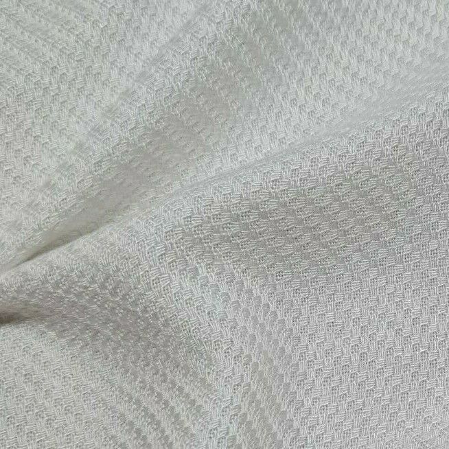 SMALL FIGURED OFF WHITE COLOUR VISCOSE FABRIC-SOLD BY THE METRE