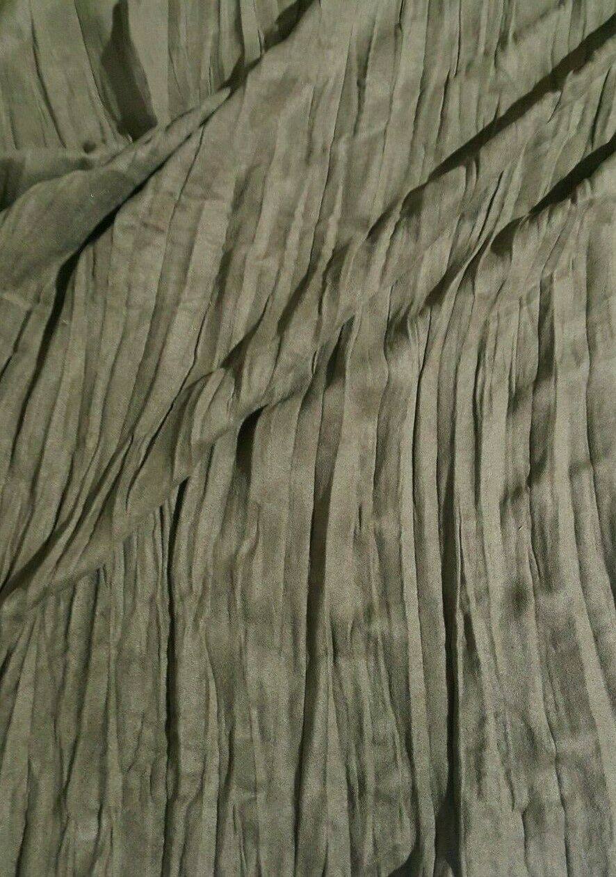 CRINKLED EFFECT VELOUR FABRIC -PINK AND KHAKI COLOURS-SOLD BY THE METER