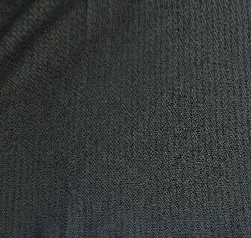 Wool Viscose Suit Fabric Striped Navy Colour Non Stretch 55" Wide Sold By Metre