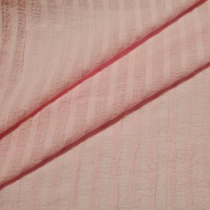 Crinkled Cotton Gauze Cheesecloth Fabric Striped 51" Wide Sold By The Metre