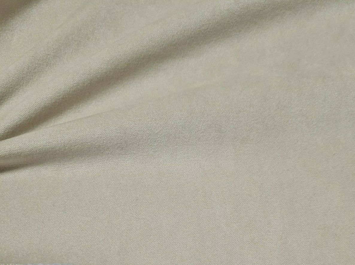 BEIGE COLOUR VELOUR TOUCH VISCOSE/POLYESTER FABRIC-SOLD BY THE METRE