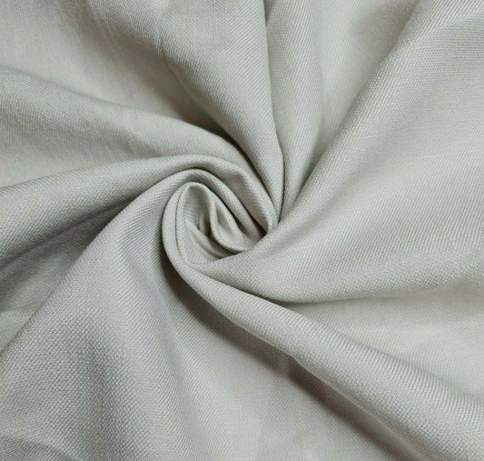 Linen Cotton Blend Fabric Cabbage White Colour 55" Wide Sold By The Metre