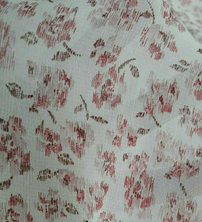 VISCOSE CHIFFON FABRIC FLORAL PRINTE -SOLD BY THE METER