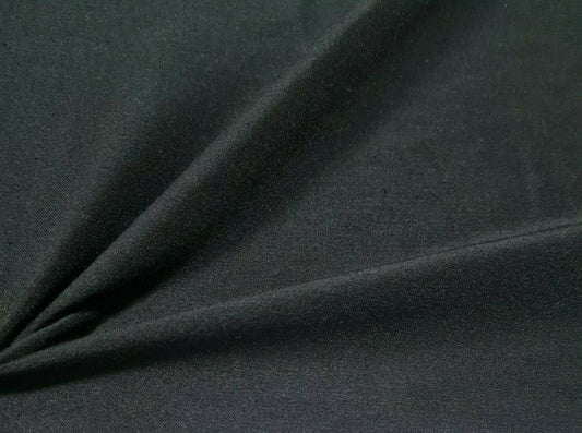 BLACK STRETCH POLYESTER FABRIC - SOLD BY THE METRE