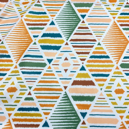 Jersey Fabric Multicolour Rhomb Printed 2 Way Stretch