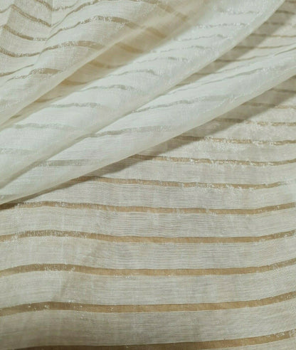 STRIPED THIN VISCOSE NYLON POLYESTER MIX FABRIC- SOLD BY THE METRE