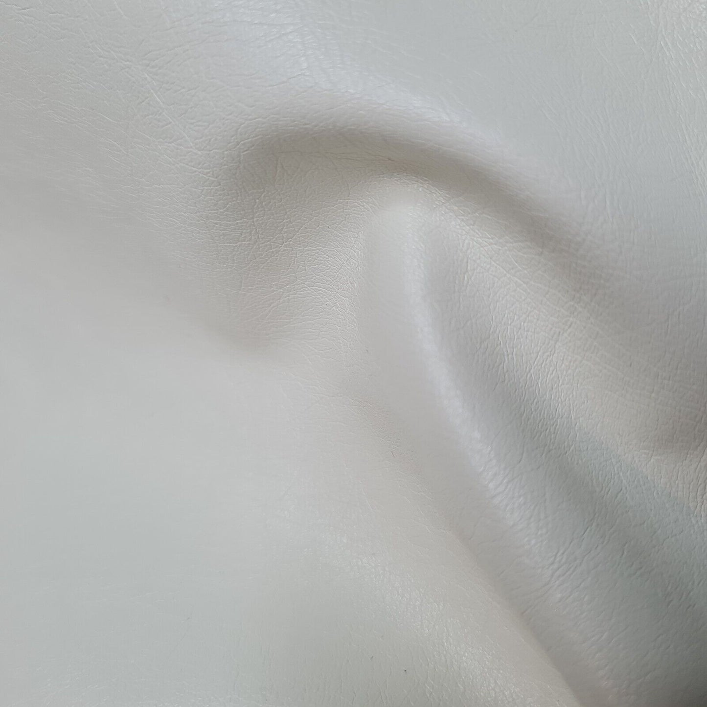 Pu Faux Leatherette Fabric Off White Colour Non Stretch 55" Wide