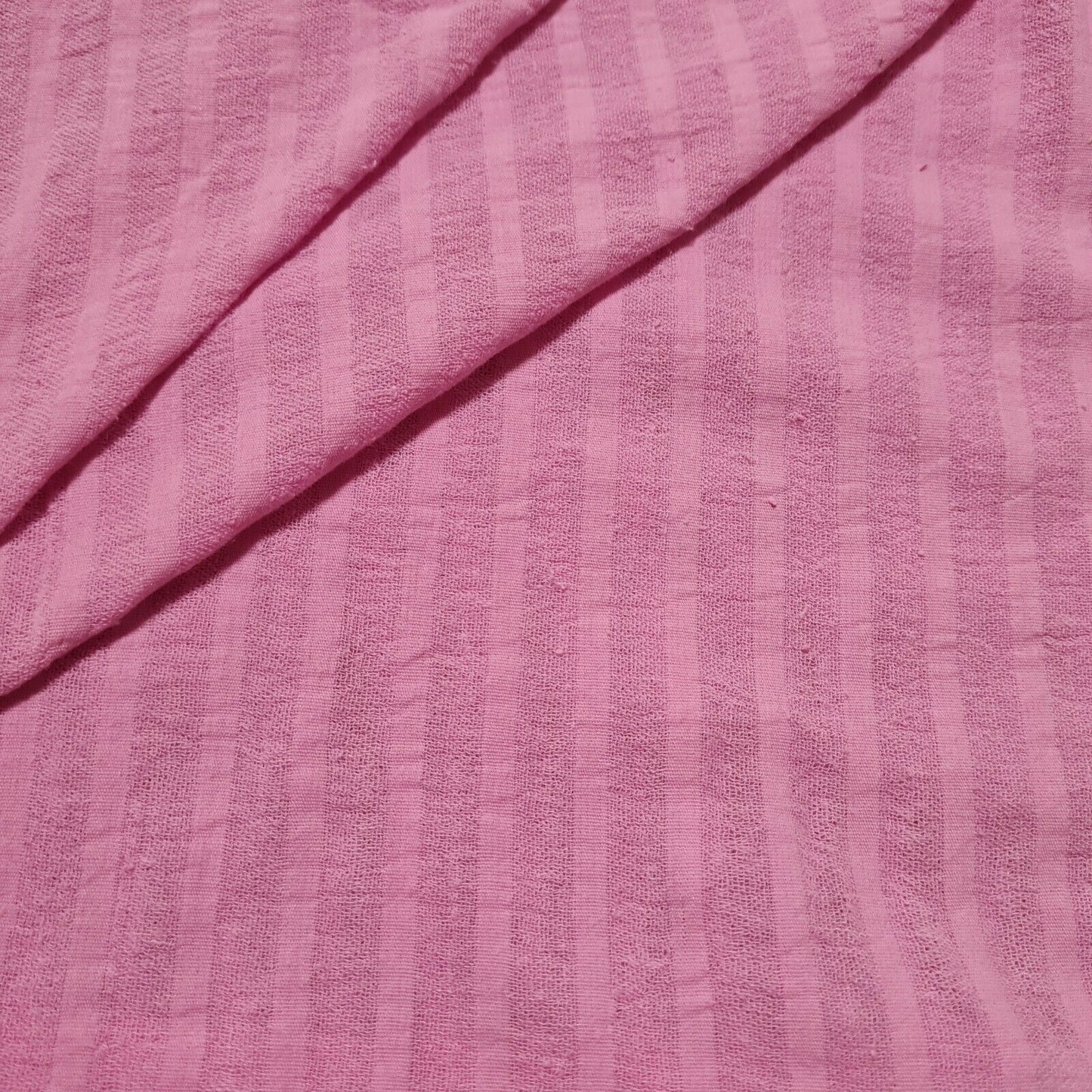 Crinkled Cotton Gauze Cheesecloth Fabric Striped 51" Wide Sold By The Metre