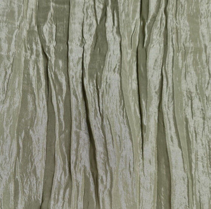 Crinkled Taffeta Fabric Light Green Burgundy And Brown Colours 51" Wide