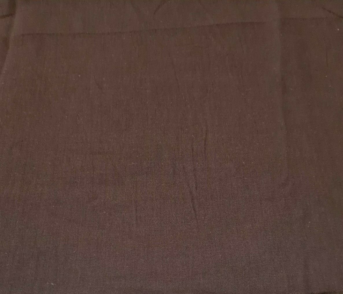 VOILE COTTON FABRIC BROWN COLOUR - SOLD BY THE METRE