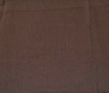 VOILE COTTON FABRIC BROWN COLOUR - SOLD BY THE METRE